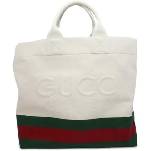 Pre-owned Tote Bags, female, , Size: ONE SIZE Pre-owned Canvas gucci-bags - Gucci Vintage - Modalova