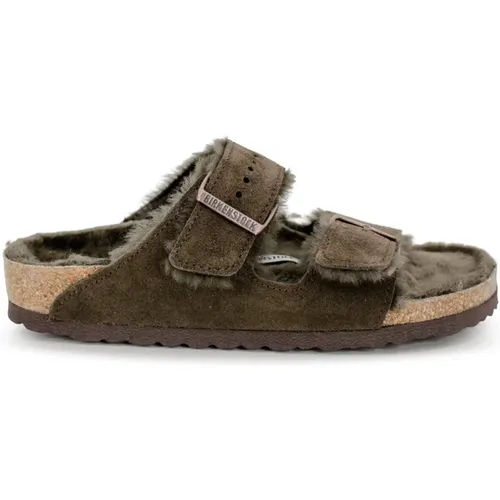 Gemütliche Wildleder Flache Schuhe , Damen, Größe: 38 EU - Birkenstock - Modalova