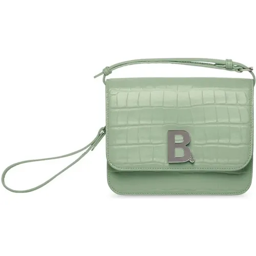 Grüne Kroko-Effekt Crossbody-Tasche - Balenciaga - Modalova