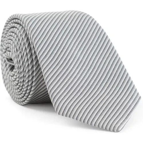 Ties, male, , Size: ONE SIZE Sophisticated Nude & Neutrals Tie - Giorgio Armani - Modalova