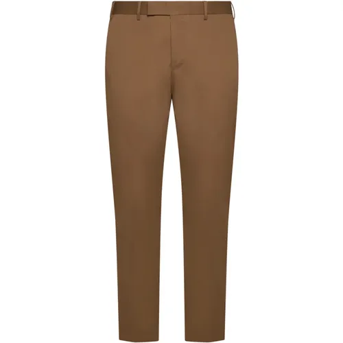 Cropped Trousers, male, , Size: L Slim-Fit Cropped Chinos - PT Torino - Modalova