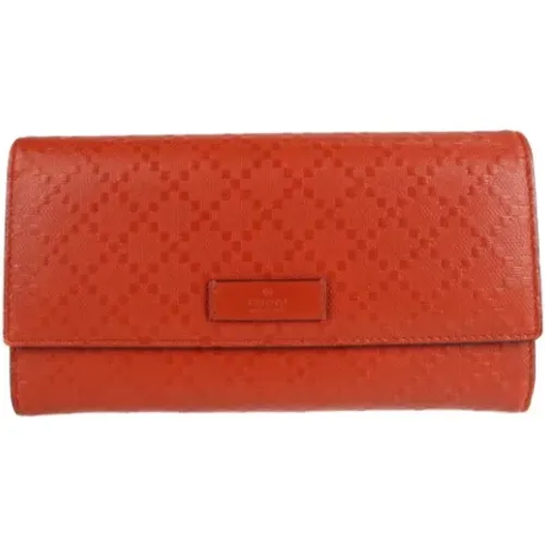 Pre-owned Wallets, female, , Size: ONE SIZE Pre-owned Leather wallets - Gucci Vintage - Modalova