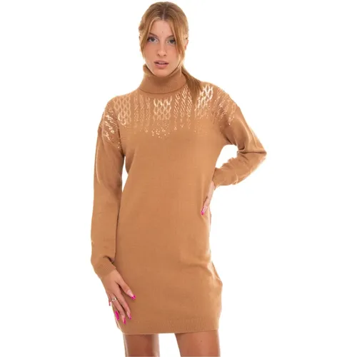 Pailletten Mock Turtleneck Kleid , Damen, Größe: XL - Liu Jo - Modalova