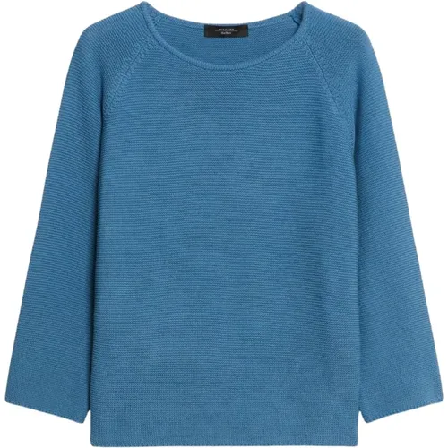 Locker geschnittener Baumwoll-Bootneck-Pullover , Damen, Größe: L - Max Mara Weekend - Modalova