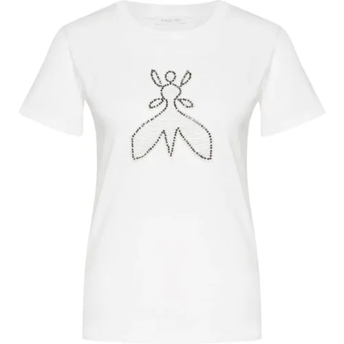 Hand-Embroidered Fly T-Shirt , female, Sizes: S - PATRIZIA PEPE - Modalova
