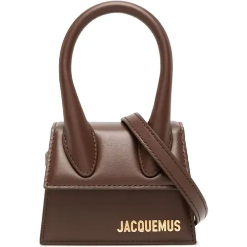 Coffee Leather Mini Bag , female, Sizes: ONE SIZE - Jacquemus - Modalova