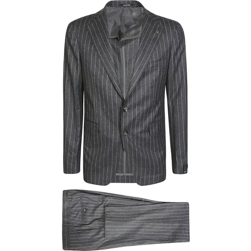 Single Breasted Suits, male, , Size: 2XL Striped Vesuvio Suit - Tagliatore - Modalova