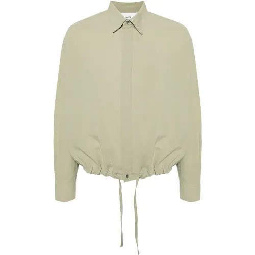 Cotton Shirt with Monogram , male, Sizes: XL, 2XL - Ami Paris - Modalova