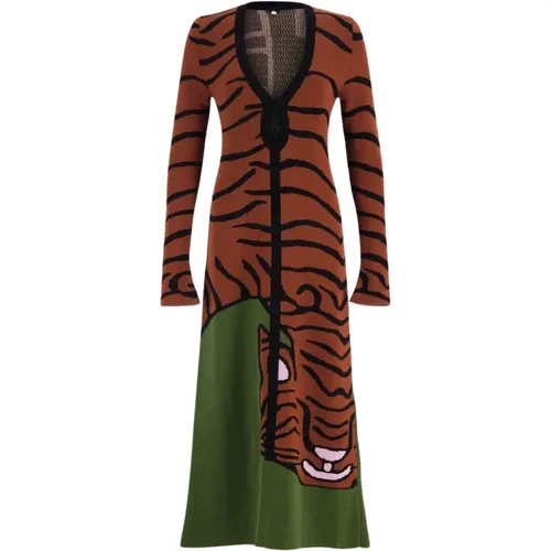 The Tiger Knit Midi Dress , female, Sizes: S - Johanna Ortiz - Modalova