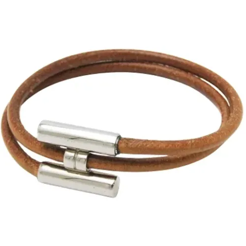 Pre-owned Jewellery, female, , Size: ONE SIZE Pre-owned Leather bracelets - Hermès Vintage - Modalova