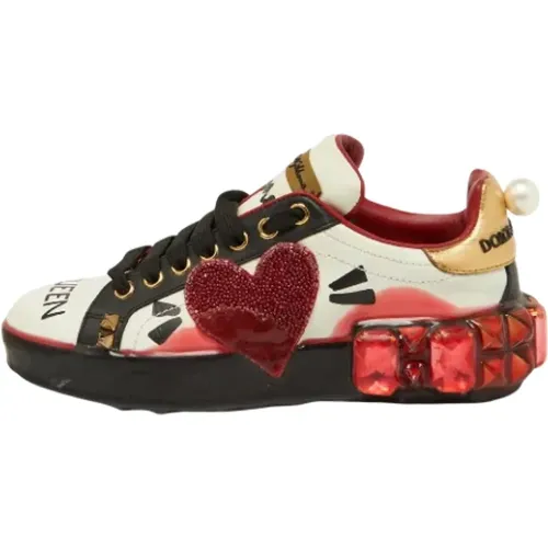 Pre-owned Sneakers, female, , Size: 5 US Pre-owned Leather sneakers - Dolce & Gabbana Pre-owned - Modalova