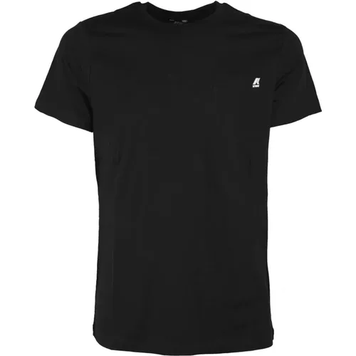 Sporty Jersey T-Shirt with Chest Pocket , male, Sizes: XL, 2XL, L, S, M - K-way - Modalova