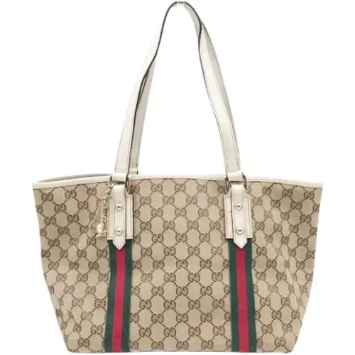 Pre-owned Tote Bags, female, , Size: ONE SIZE Pre-owned Canvas gucci-bags - Gucci Vintage - Modalova