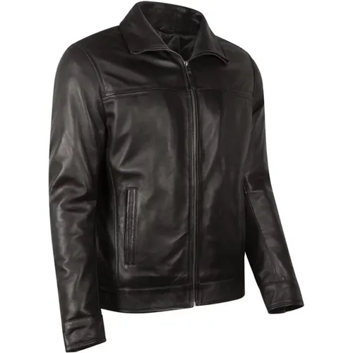 Kent Leather Jacket , male, Sizes: 5XL, L, 3XL, 2XL, XL, 4XL - Cycas D’or - Modalova