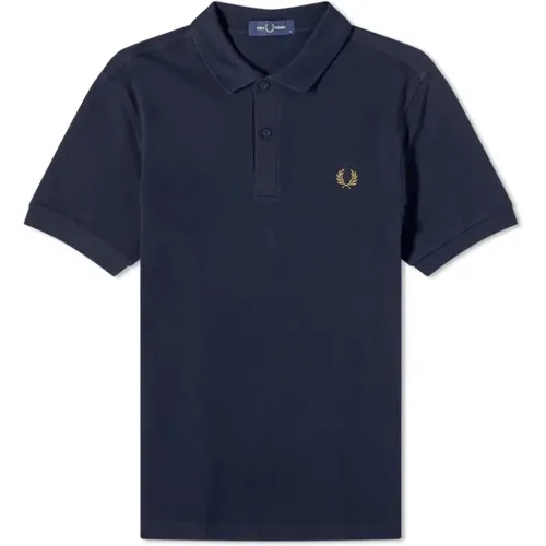 Slim Fit Plain Polo with Striped Collar and Sleeves , male, Sizes: 2XL, L, S, M - Fred Perry - Modalova