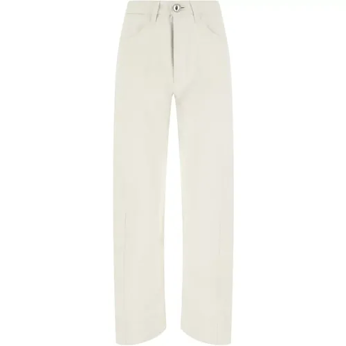 Weiße Baumwollmischung Jeans , Damen, Größe: XS - Jil Sander - Modalova