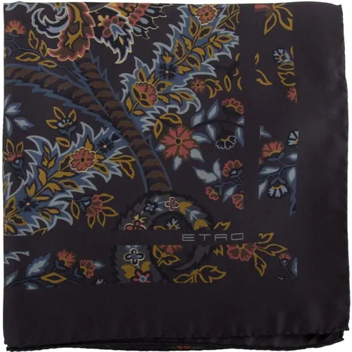 Silky Scarves, female, , Size: ONE SIZE Foulard Woman Blue Silk Scarf - ETRO - Modalova