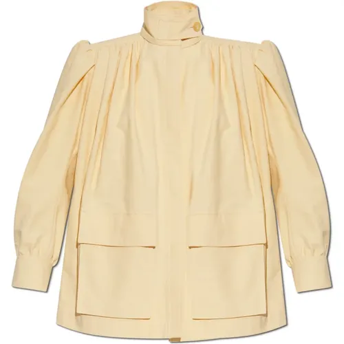 Light Jackets, female, , Size: S Oversize jacket with a stand-up collar - Chloé - Modalova