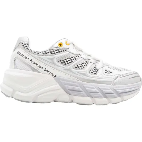 Stilvolle Weiß/Silber Damen Sneakers , Damen, Größe: 37 EU - Barracuda - Modalova