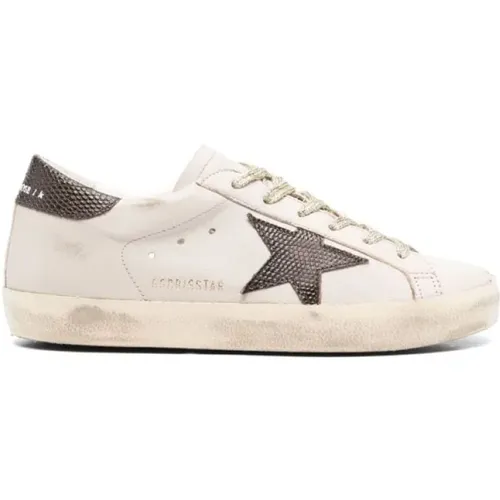 Grau Braun Stern Sneaker , Damen, Größe: 41 EU - Golden Goose - Modalova