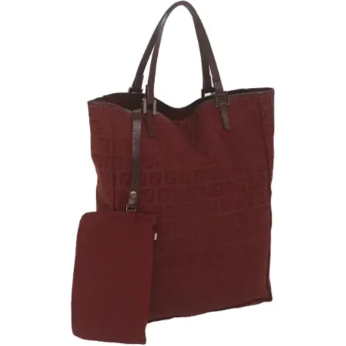 Pre-owned Tote Bags, female, , Size: ONE SIZE Pre-owned Canvas handbags - Fendi Vintage - Modalova