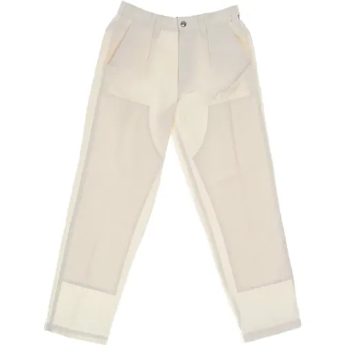 Straight Trousers, male, , Size: W34 Cotton Twill Long Trousers Straight Leg - Obey - Modalova