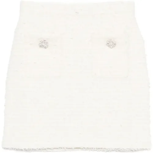 Short Skirts, female, , Size: S Aw25-028Sk Bouclé Tube Skirt - Self Portrait - Modalova