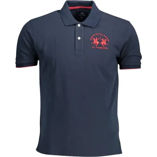 Short-Sleeved Polo Shirt with Contrast Details and Logo , male, Sizes: L, XL, 2XL, M, S - LA MARTINA - Modalova