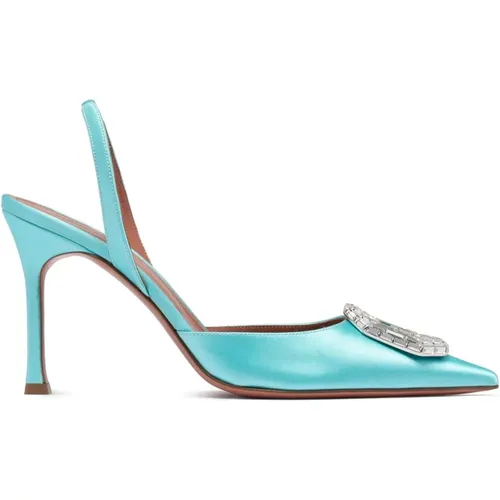 Silk Camelia Pumps , female, Sizes: 3 UK - Amina Muaddi - Modalova