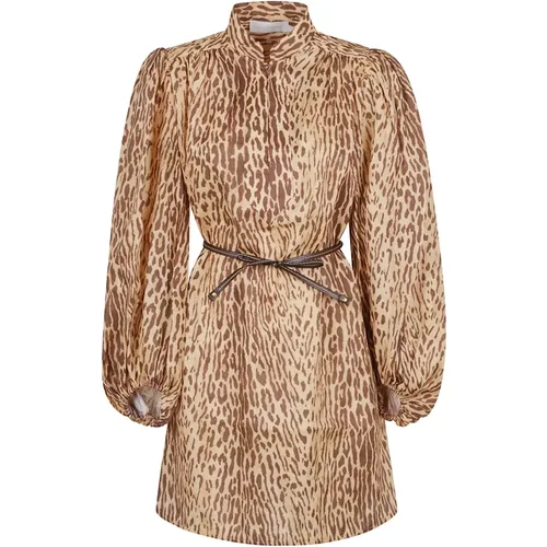 Short Dresses, female, , Size: S Linen Dress Elegant Summer Occasion - Zimmermann - Modalova