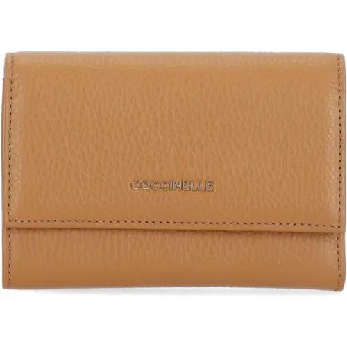 Leather Wallet Woman Button Fastening , female, Sizes: ONE SIZE - Coccinelle - Modalova