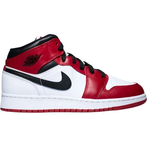 Limitierte Auflage Air Jordan 1 Mid Chicago White , Herren, Größe: 37 1/2 EU - Nike - Modalova