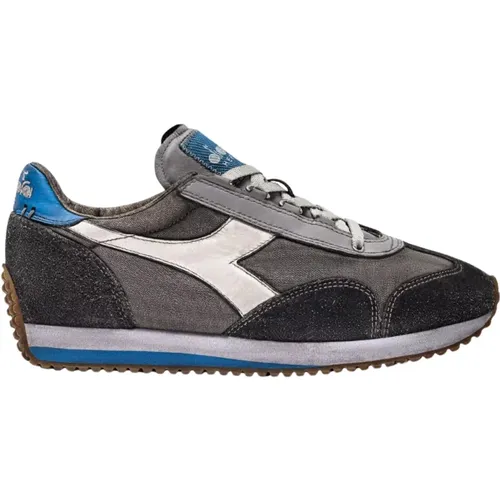 Sneakers, male, , Size: 9 1/2 US Stone Washed Evo Sneakers - Diadora - Modalova