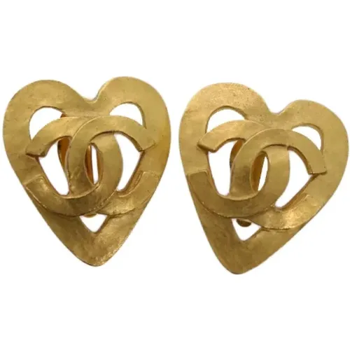 Pre-owned Metal earrings , female, Sizes: ONE SIZE - Chanel Vintage - Modalova