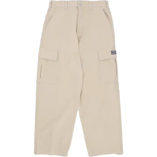 Herren Cargo Hose Silbergrau , Herren, Größe: W30 - Obey - Modalova