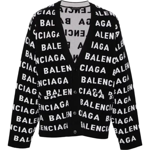 Wool Blend Logo Sweater , male, Sizes: S, M - Balenciaga - Modalova