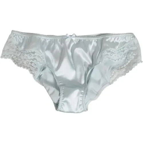Bottoms, female, , Size: M Luxurious Floral Lace Silk Panty Briefs - Dolce & Gabbana - Modalova