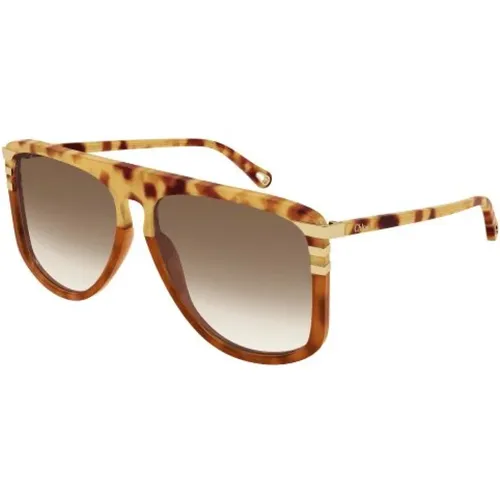 Chic Havana Sunglasses , unisex, Sizes: 62 MM - Chloé - Modalova