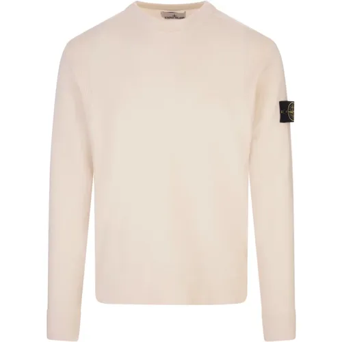 Putty Woll Rundhals Pullover , Herren, Größe: XL - Stone Island - Modalova