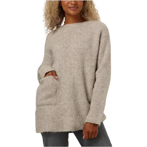 Sand Acryl Pullover für Frauen , Damen, Größe: M - Penn&Ink N.Y - Modalova