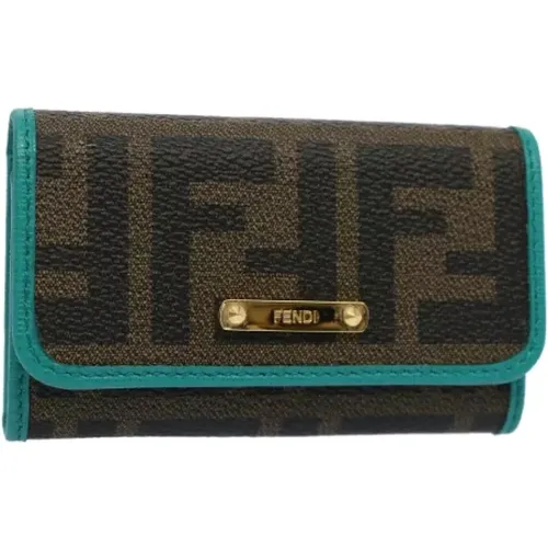 Pre-owned Wallets, female, , Size: ONE SIZE Pre-owned Canvas key-holders - Fendi Vintage - Modalova