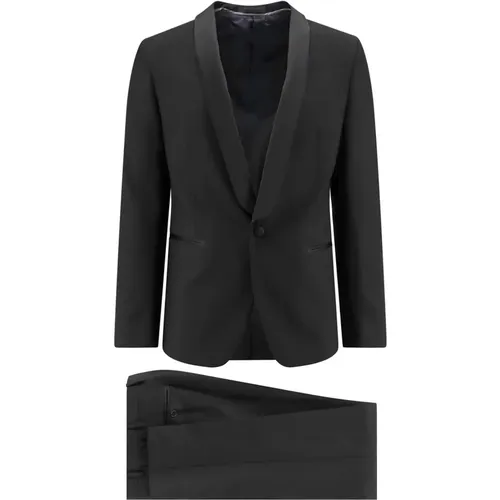 Schwarzer Anzug mit Shawl Revers - Corneliani - Modalova