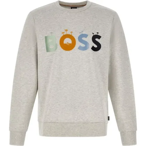 Grey Logo Sweatshirt , male, Sizes: M, L, XL, S - Hugo Boss - Modalova