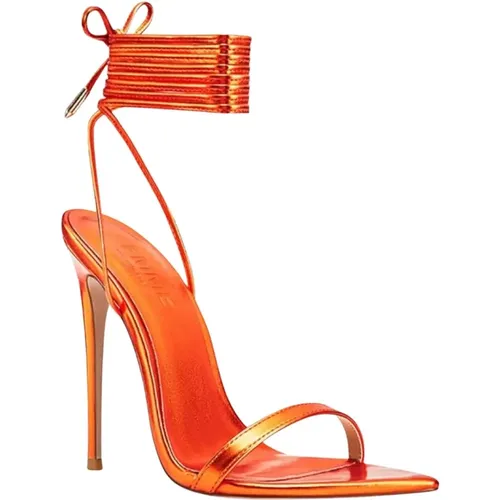 Orange Lace-Up Sandalen Femme LA - Femme LA - Modalova