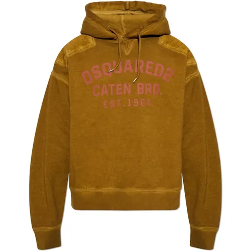 Hoodies, male, , Size: M Printed Sweatshirt - Dsquared2 - Modalova