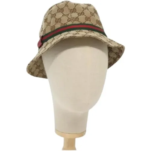 Pre-owned Accessories, female, , Size: ONE SIZE Pre-owned Canvas Hat - Gucci Vintage - Modalova
