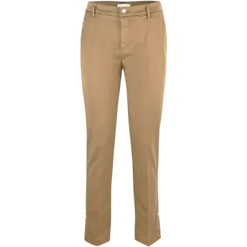 Chinos, female, , Size: W32 Chino Cotton Trousers Camel - Liu Jo - Modalova