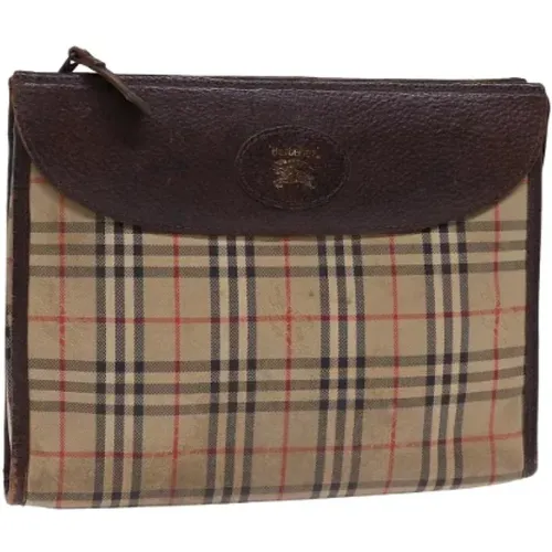 Pre-owned Canvas clutches , female, Sizes: ONE SIZE - Burberry Vintage - Modalova