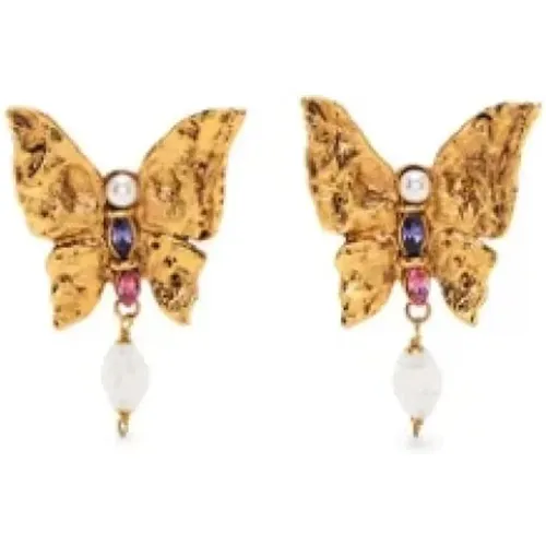 Pre-owned Jewellery, female, , Size: ONE SIZE Pre-owned Metal earrings - Yves Saint Laurent Vintage - Modalova