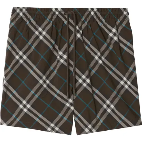 Meer Braun Mesh Badehose , Herren, Größe: XL - Burberry - Modalova